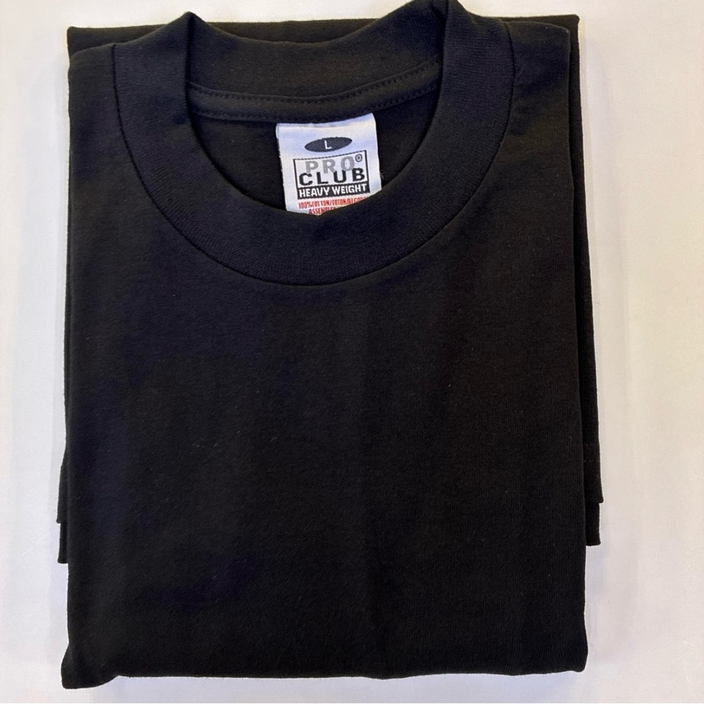 Pro Club Men's Black Heavyweight Tee